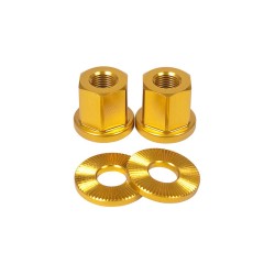 PAIRE D'ECROUS ALU SHADOW 14 MM OR